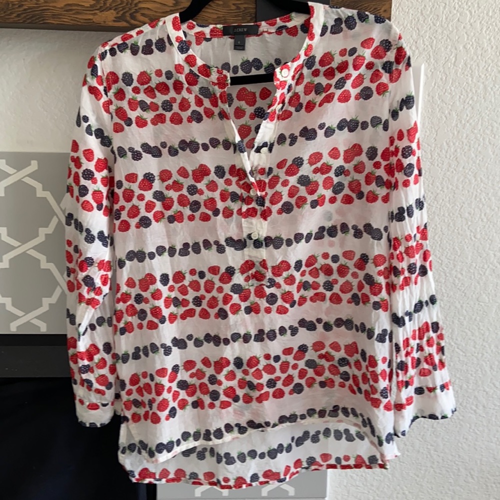 J Crew size 6 berry blouse
